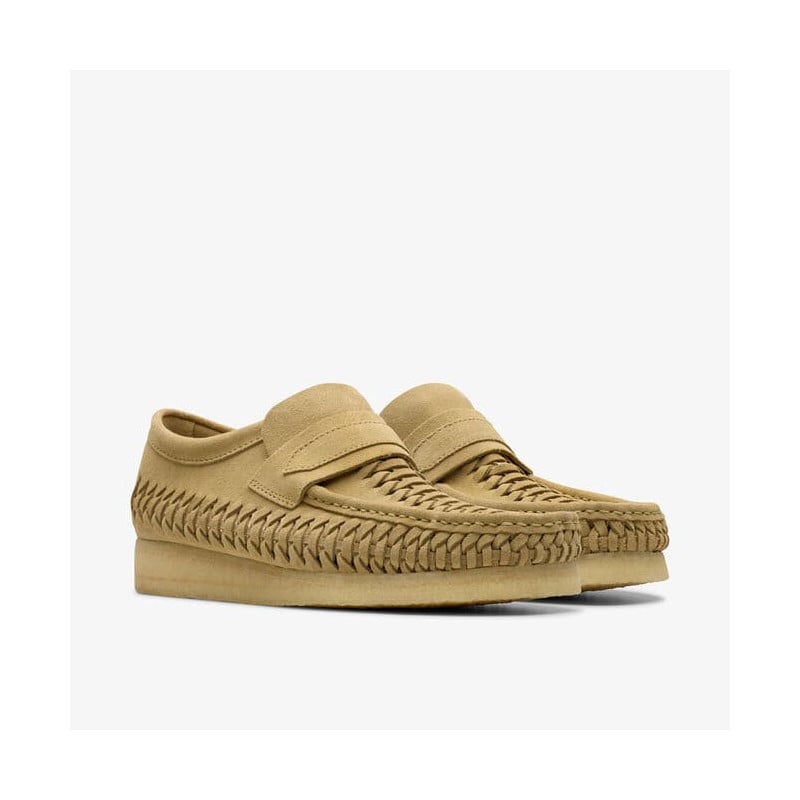 CLARKS WB LOAFER WEAVE MAPLE SUEDE