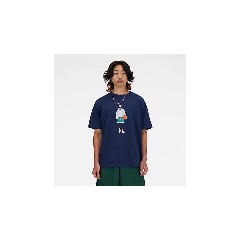 NEW BALANCE Athletics BASKETBALL T-Shirt NAVY