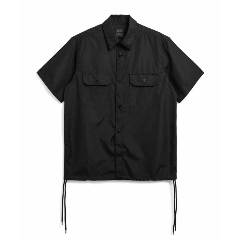 TAION 019 SHND MILITARY HALF SLEEVE SHIRT BLACK