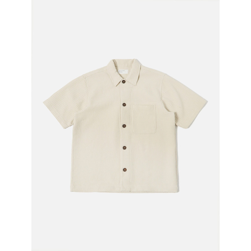 UNIVERSAL WORKS TECH OVERSHIRT PIKE WAFFLE DRIFTWOOD