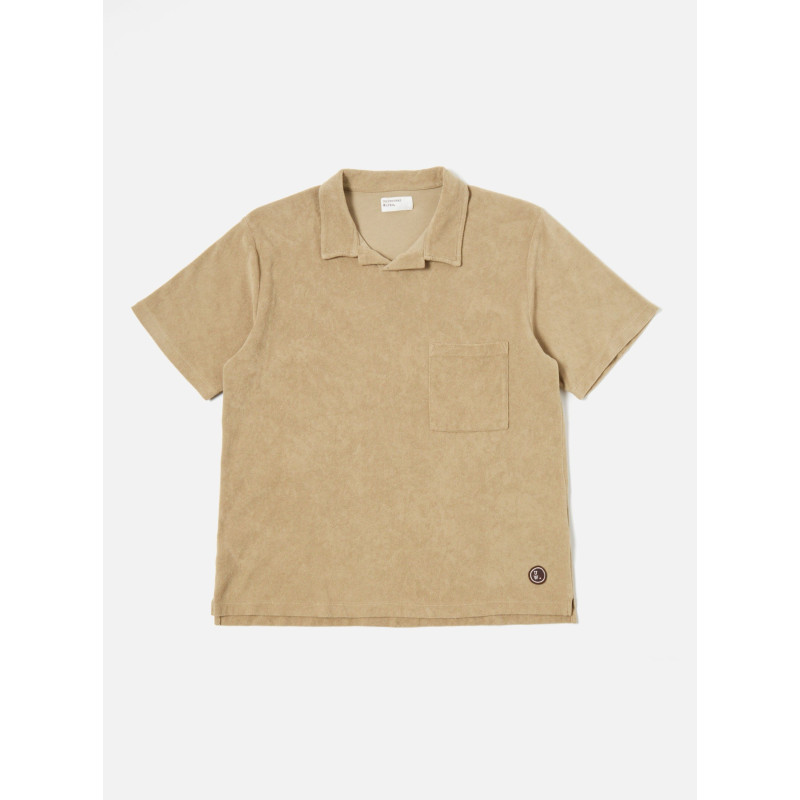 UNIVERSAL WORKS VACATION POLO LIGHT WEIGHT TERRY SUMMER OAK