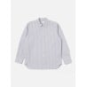 UNIVERSAL WORKS SQUARE POCKET SHIRT BUSY STRIPE COTTON BLUE ORANGE STRIPE