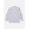 UNIVERSAL WORKS SQUARE POCKET SHIRT BUSY STRIPE COTTON BLUE ORANGE STRIPE