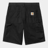 CARHARTT SINGLE KNEE SHORT TWILL BLACK GARMENT DYED