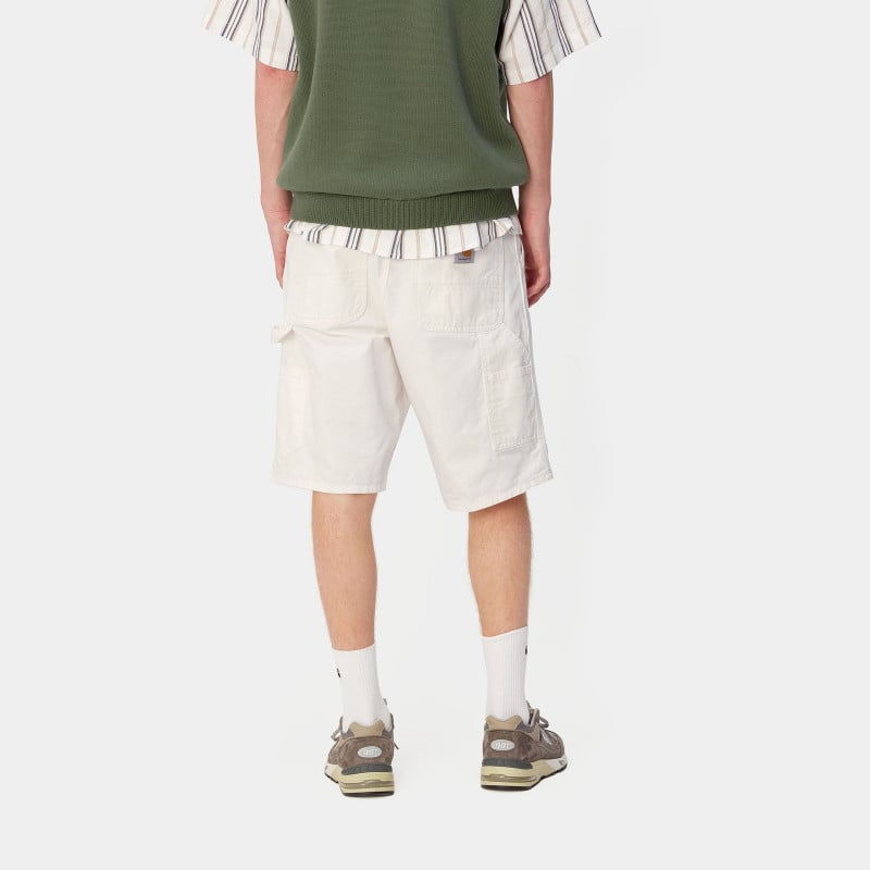 CARHARTT SINGLE KNEE SHORT TWILL OFF WHITE RINSED