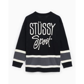 STUSSY HOCKEY SWEATER BLACK