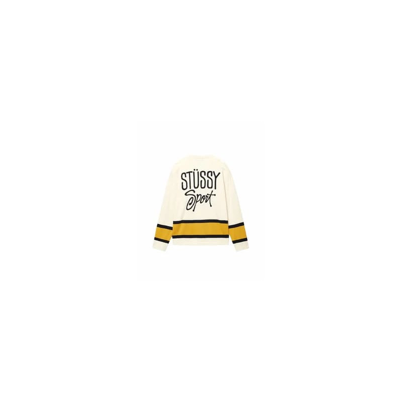 STUSSY HOCKEY SWEATER NATURAL