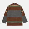 UNIVERSAL WORKS KYOTO JACKET BLANKET WOOL MIX CHARCOAL STRIPE