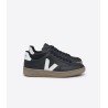 VEJA V-12 LEATHER BLACK WHITE DUNE