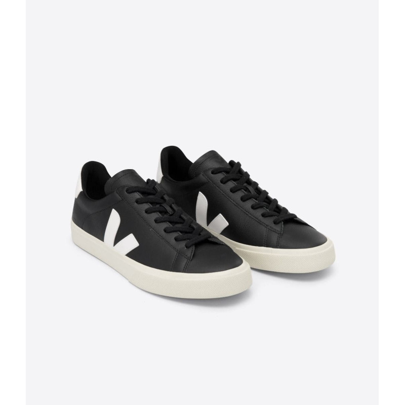 VEJA CAMPO CHROMEFREE LEATHER BLACK WHITE