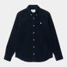 CARHARTT MADISON CORD SHIRT DARK NAVY WHITE