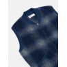 UNIVERSAL WORKS ZIP WAISTCOAT FRESCO FLEECE NAVY GREY