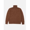UNIVERSAL WORKS TWEED KNIT ROLL NECK BROWN