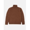 UNIVERSAL WORKS TWEED KNIT ROLL NECK BROWN
