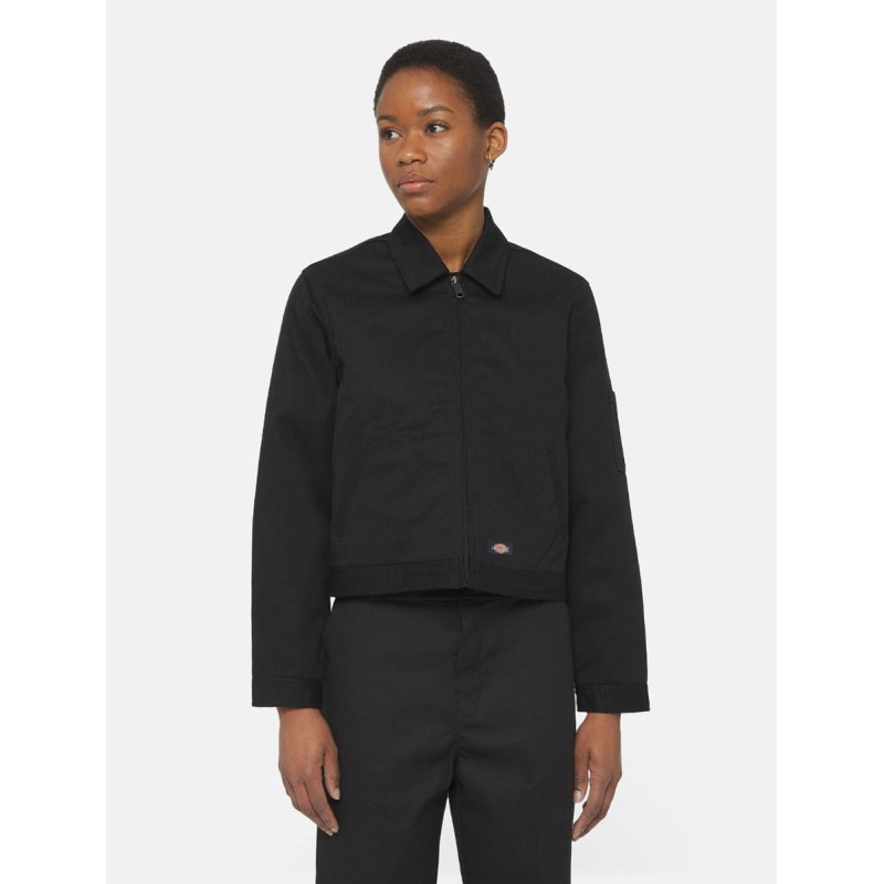 DICKIES LINED EISENHOWER CROP W REC BLACK