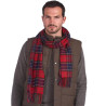 BARBOUR TARTAN LAMBSWOOL SCARF RED TARTAN