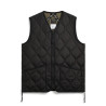 TAION 001-ZML MILITARY ZIP V-NECK DOWN VEST BLACK