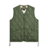 TAION 001-ZML MILITARY ZIP V-NECK DOWN VEST DARK OLIVE