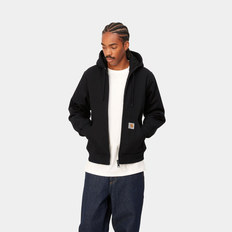 CARHARTT ACTIVE JACKET BLACK RINSED