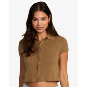 RVCA W' PAST DUE SWEATER CAMEL
