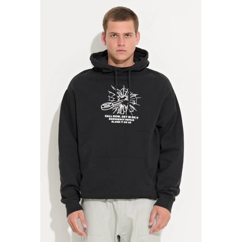 M/SF/T BLAME US HOOD PIGMENT BLACK