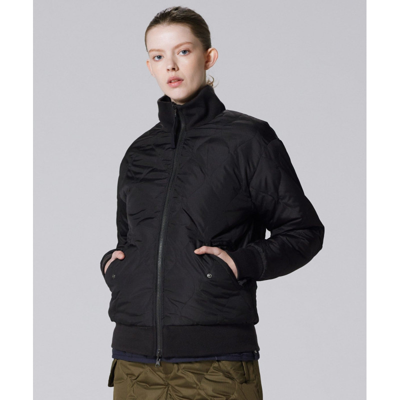 TAION R112 MILITARY REVERSIBLE HI NECK DOWN JACKET BLACK BLACK