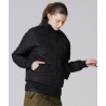 TAION R112 MILITARY REVERSIBLE HI NECK DOWN JACKET BLACK BLACK