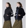 TAION R112 MILITARY REVERSIBLE HI NECK DOWN JACKET BLACK BLACK