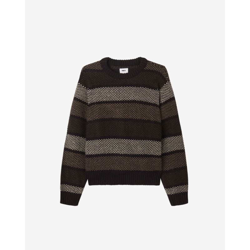 OBEY BENJAMIN CREWNECK BLACK MULTI