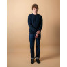 NITTO KNITWEAR YOURI COL ROND MARINE