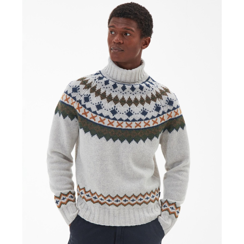 BARBOUR ROOSE ISLE ROLL-NECK JUMPER WHISPER WHITE