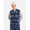 UNIVERSAL WORKS ZIP WAISTCOAT FRESCO FLEECE NAVY GREY
