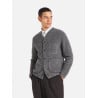 UNIVERSAL WORKS CARDIGAN WOOL FLEECE GREY MARL