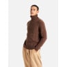 UNIVERSAL WORKS TWEED KNIT ROLL NECK BROWN