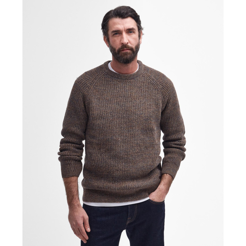 BARBOUR HORSEFORD CREWNECK JUMPER SANDSTONE