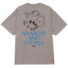 OBEY ANARCHY & UTOPIA TEE PIGMENT SILVER GREY