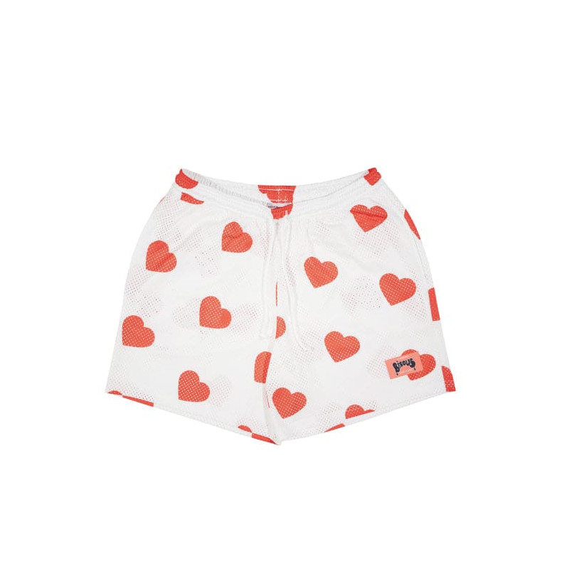 BISOUS SKATEBOARDS HEART SHORT WHITE