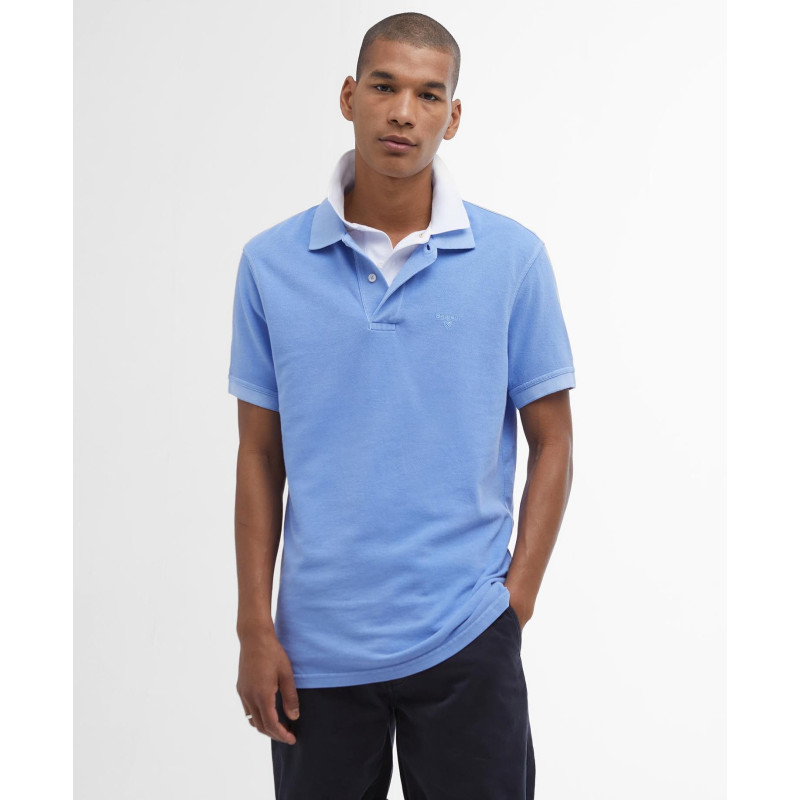 BARBOUR WASHED SPORTS POLO SHIRT SKY
