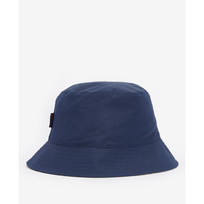 BARBOUR HUTTON REVERSIBLE BUCKET HAT NAVY