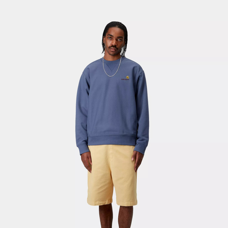 CARHARTT AMERICAN SCRIPT SWEAT BLUE IRIS