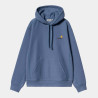 CARHARTT HOODED AMERICAN SCRIPT SWEAT BLUE IRIS