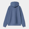 CARHARTT HOODED AMERICAN SCRIPT SWEAT BLUE IRIS