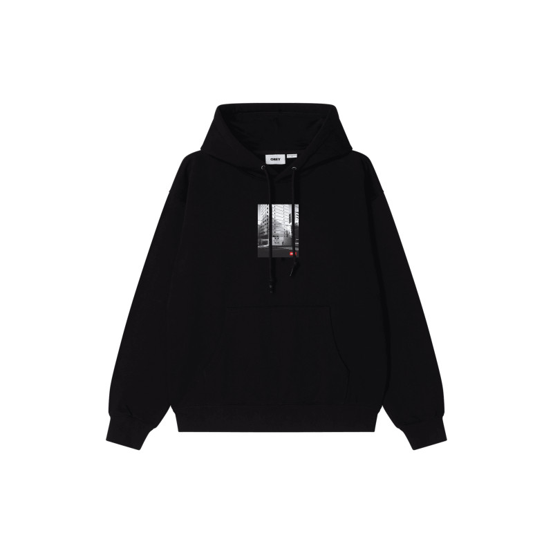 OBEY OSAKA PHOTO HOOD BLACK