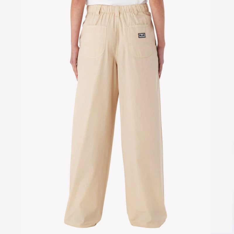 OBEY DALIA PIGMENT DYED PANT SILVER GREY