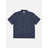 UNIVERSAL WORKS SAL ROAD SHIRT INDIGO COTTON CHECK