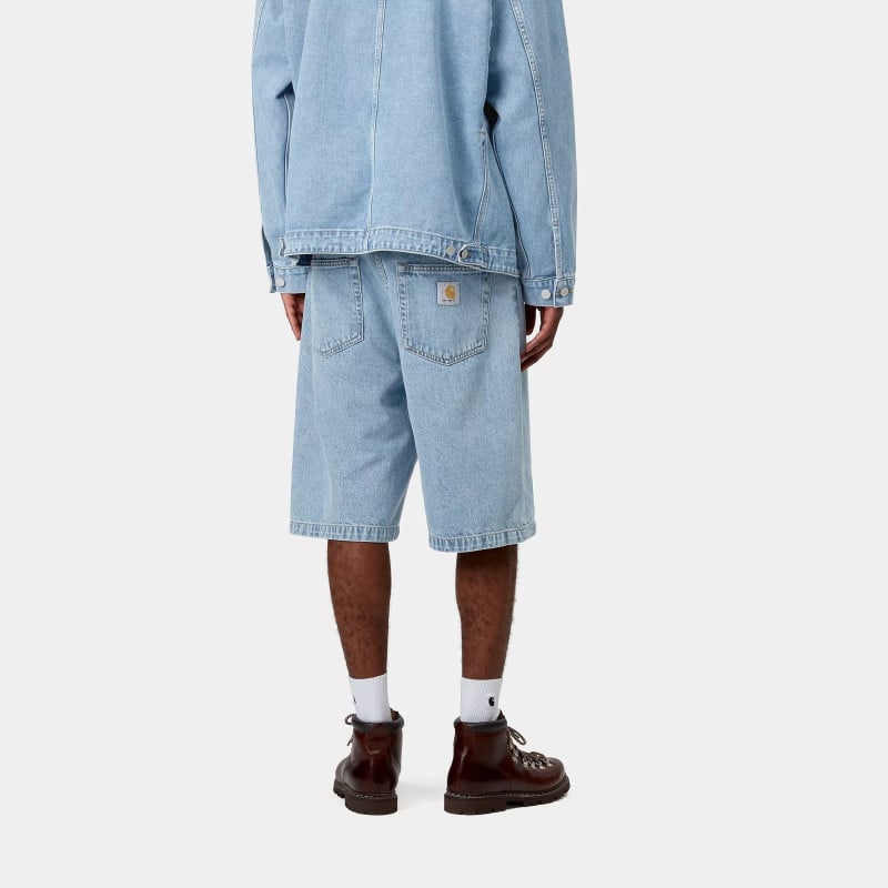 CARHARTT LANDON SHORT BLUE STONE BLEACHED