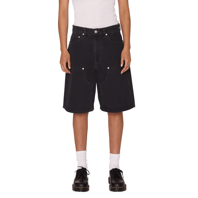 OBEY W'SHIFT PANEL SHORT DIGITAL FADED BLACK WASHED