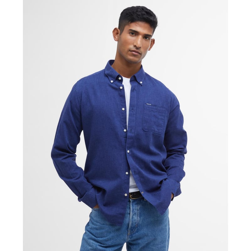 Barbour Nelson Tailored Shirt Indigo – Chemise Homme Casual Chic