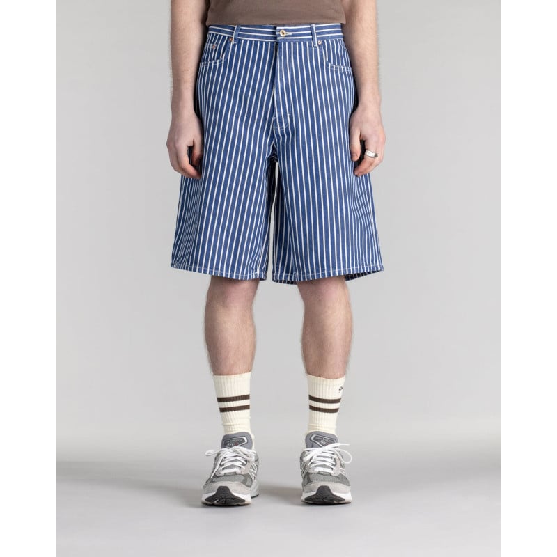 Stan Ray Wide 5 Short Indigo Hickory – Short Workwear Rayures