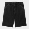 CARHARTT SINGLE KNEE SHORT BLACK STONE WASHED